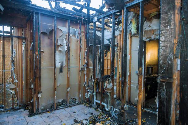 Professional Fire Damage Restoration technician working in Saegertown, PA